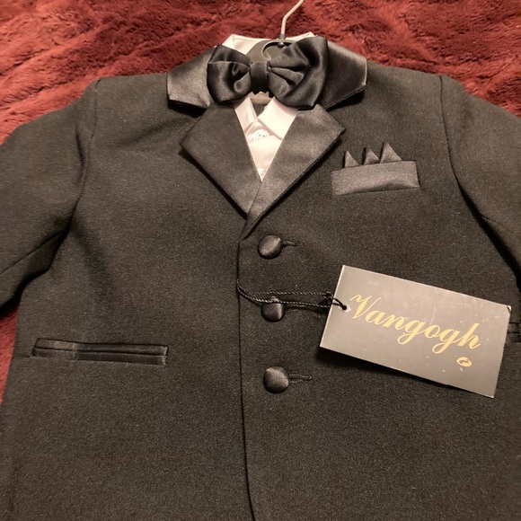 Tuxedo 5pc Black Toddler set. - Picture 2 of 7